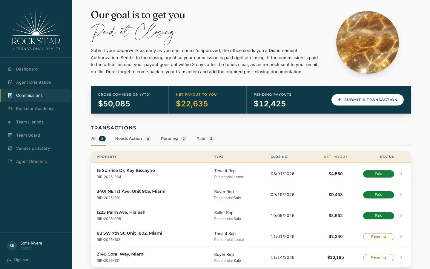 Transaction Management in the Rockstar Back Office